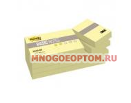 Блок-кубик Post-it Basic 653R-BY. канареечный желт 38х51мм 12блх100 л.