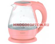 Чайник ENERGY E-266 (1.5 л. диск) стеклянный. розовый